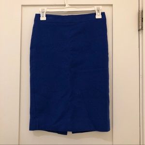 J. Crew Pencil Skirt in Rich Blue Color